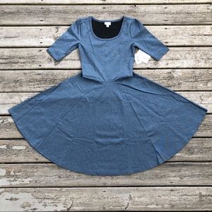 NWT LuLaRoe Blue Denim Look Nicole Dress sz Small